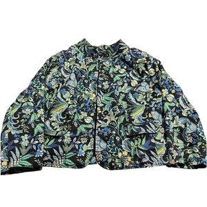 Charter Club 3X Women Coat light Spring Flowery office casual classic plus size